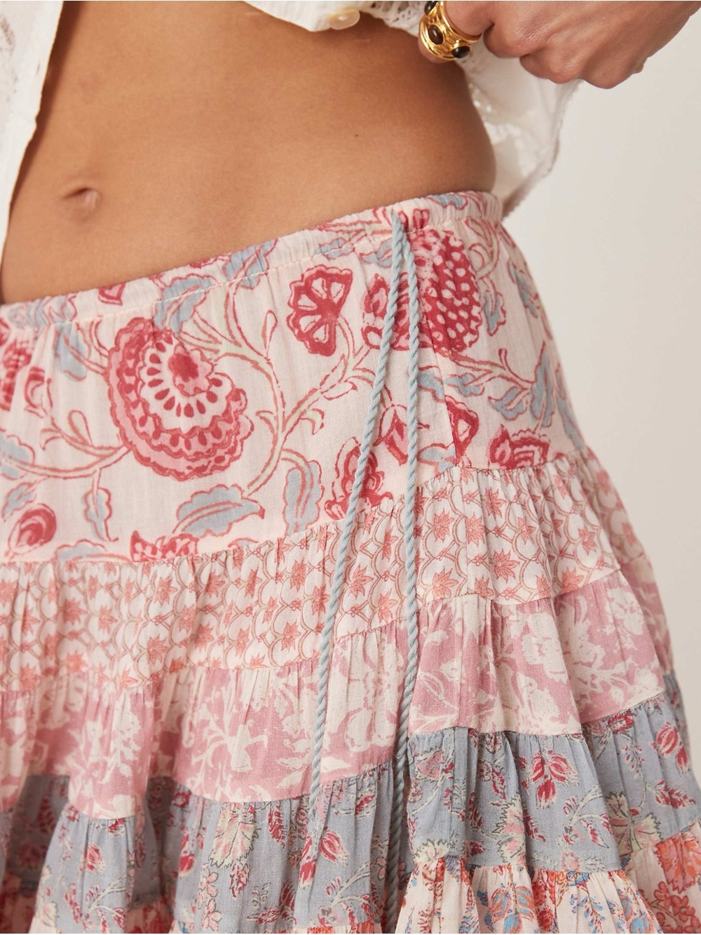 𝓯𝓹 Free People ~ Many Layers Midi Skirt - Picture 6 of 13